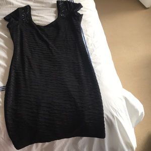 Black sparkly mini dress